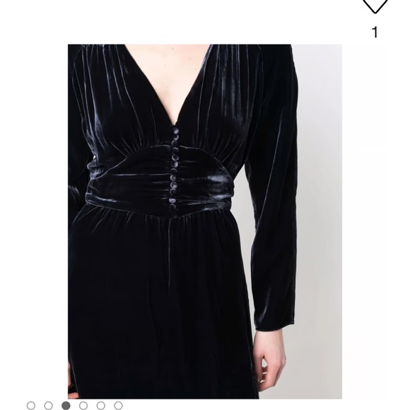 Ba&sh Vick Silk-Blend Velvet Midi Dress - Picture 11 of 11